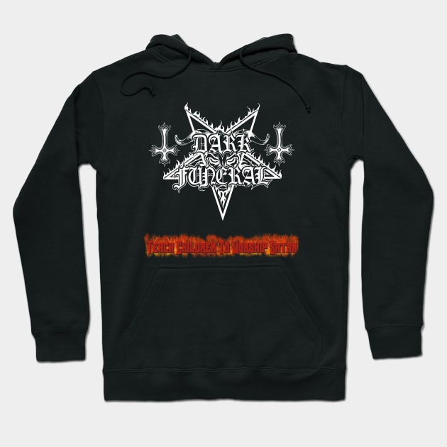 Dark Funeral Teach Children To Worship Satan Album Cover Hoodie by Mey X Prints